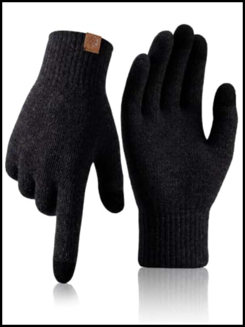 Merino Wool Winter Gloves Touchscreen Knit for Men Women Warm